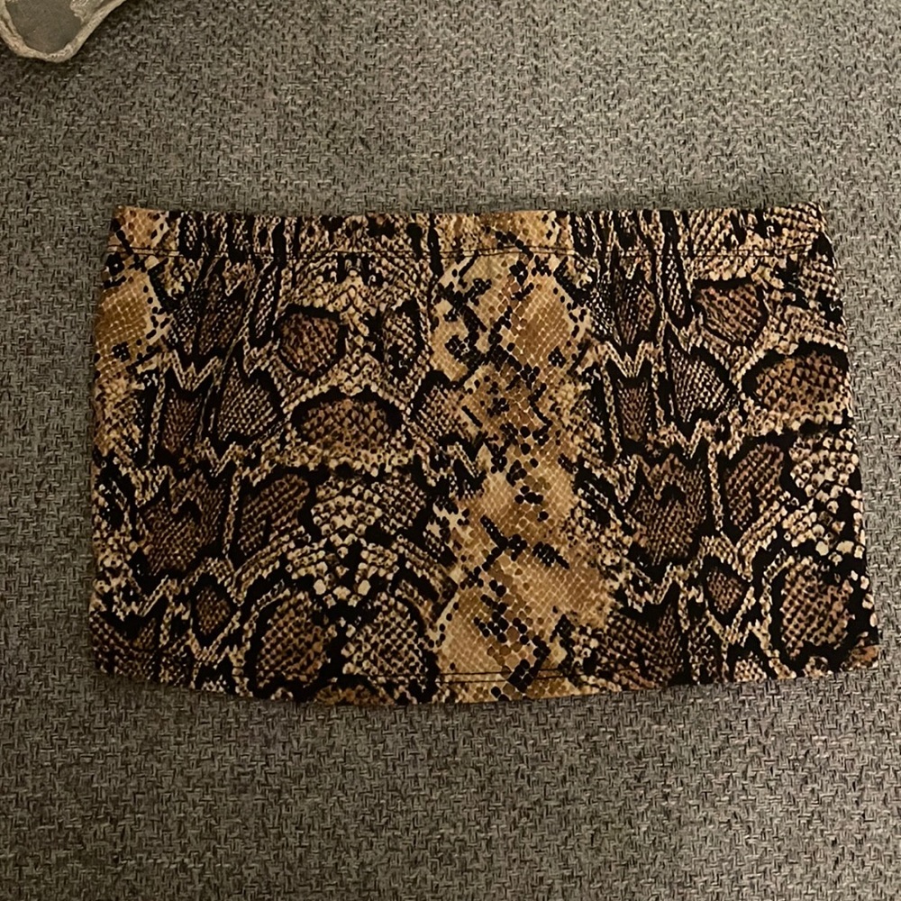 Snake skin tube top